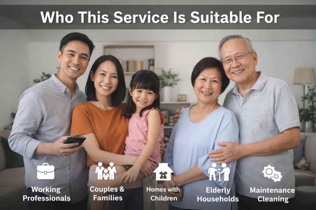 Different types of households in Singapore suitable for weekly house cleaning service