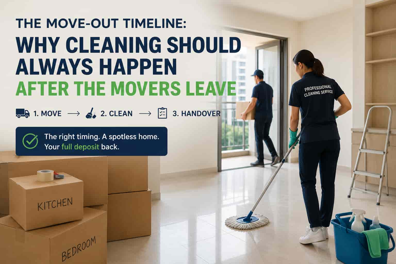 Professional move-out cleaning after movers leave in a Singapore apartment