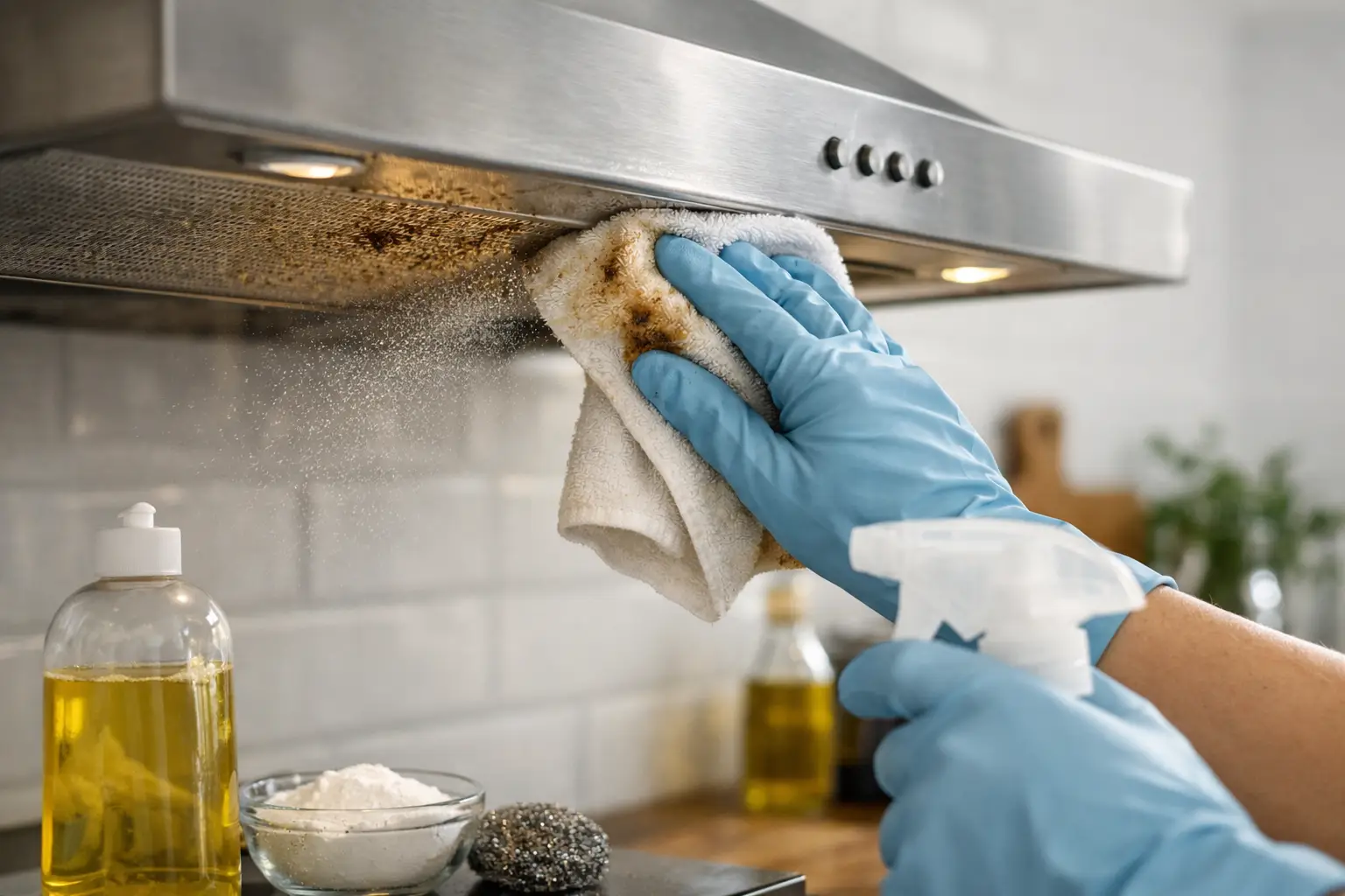 How to Remove Kitchen Grease Buildup Safely