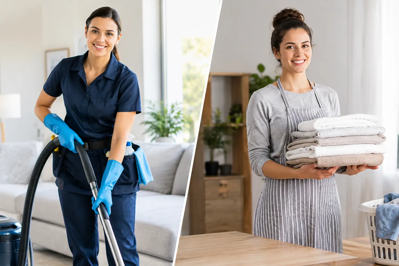 Professional Cleaner Versus Household Helper